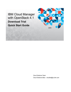 IBM Cloud Manager  Download Trial Quick Start Guide