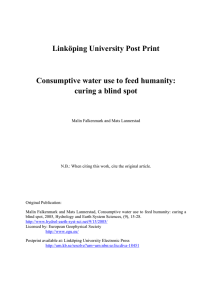 Linköping University Post Print Consumptive water use to feed humanity: