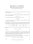 Homework No. 01 (Fall 2013) PHYS 530B: Quantum Mechanics II