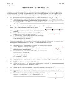 FIRST MIDTERM - REVIEW PROBLEMS