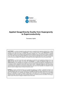 Applied Gauge/Gravity Duality from Supergravity to Superconductivity Francesco Aprile