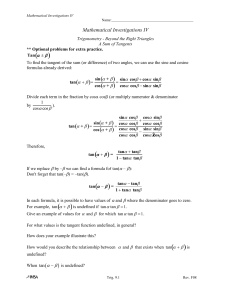Trig 9.5 - Sum for Tangent