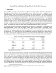 Energy Policy and Regional Inequalities in the Brazilian Economy