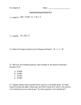 Pre-Algebra 8 Name: Final Exam Review Packet # 2 1.) Simplify: 2
