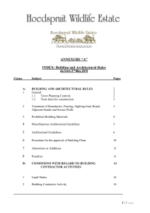 B Conditions with regard to building contractor activity