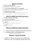 Rules for Factoring