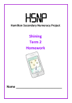 Hamilton Secondary Numeracy Project Shining Term 2 Homework
