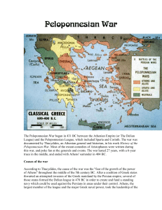 The Peloponnesian Wars Reading