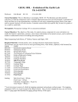 GEOL 185L - History of the Earth Lab