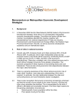Memorandum on Metropolitan Economic Development Strategies