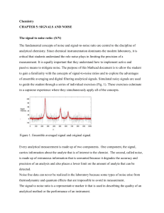 chapter 4: signal to noise ratio