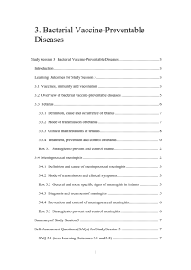 Study Session 3 Bacterial Vaccine