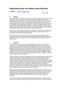 The impacts of high seas bottom trawl fisheries