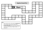 Algebra Race track