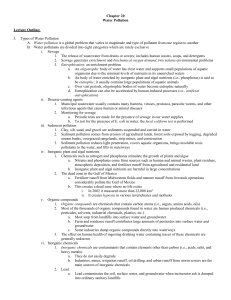 ch. 21 water pollution lecture outline