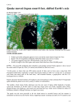 Quake moved Japan coast 8 feet, shifted Earth`s axis