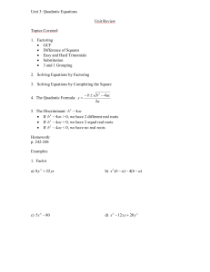 Unit 3: Equations - Math Specialist Aman