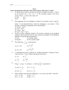 Part I - Mr. Nickels