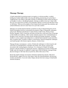 Massage Therapy - Carolinas HealthCare System