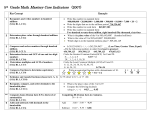 5th Grade Math Mastery Core Indicators