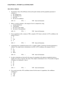 chapter 8—interval estimation - College of Micronesia