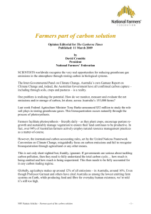 Farmers part of the carbon solution