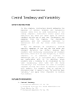 CHAPTER FOUR Central Tendency and Variability NOTE TO