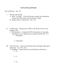 Cell Growth and Division