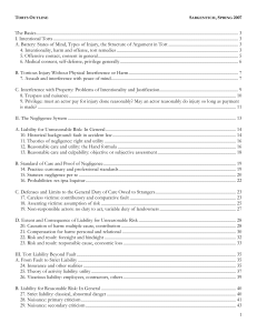 4. Intentionality, harm and offense, tort remedies