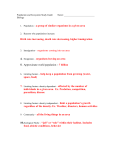 Population and Ecosystem