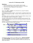 IP Addressing and DNS