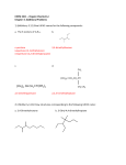 CHEM 2411 – Organic Chemistry I Chapter 3: Additional Problems 1