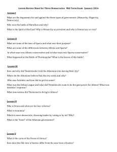 Lesson Review Sheet for Three Democracies Mid Term Exam