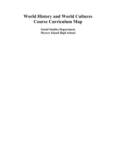 World History/Cultures Course Curriculum Map