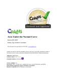 Area Under the Normal Curve