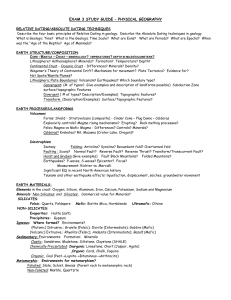 REVISED EXAM 3 STUDY GUIDE – PHYSICAL GEOGRAPHY