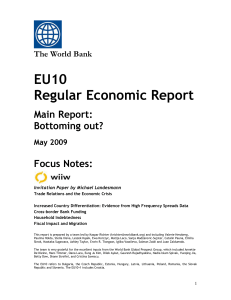 The World Bank EU10 Regular Economic Report Main Report