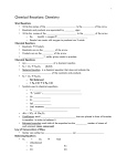 1 Chemical Reactions: Chemistry Word Equations • Write the names