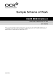 Unit A502/02 - Sample scheme of work and lesson plan booklet