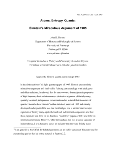 Atoms, Entropy, Quanta - Philsci-Archive