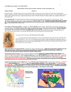 Chapter 7 Abbasid Decline and Spread of Islam into