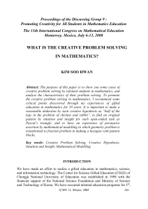 What is Creative Problem Solving in Mathematics?