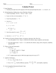 Calculus Pretest (Bobby Revised)