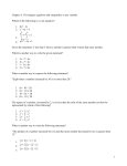 Chapter 4: First degree equations and