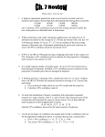 Chapter 7 Review Worksheet