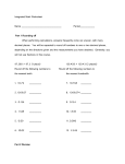 Integrated Math Worksheet - Merrillville Community School