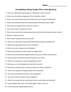 Constitution Study Guide