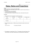 5 - Rates, Ratios and Proportions