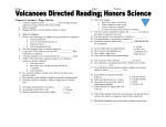 Volcanoes Directed Readings