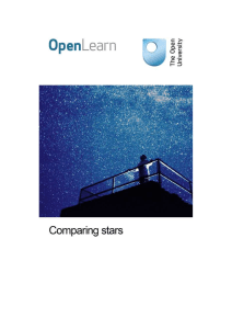 Comparing stars - The Open University